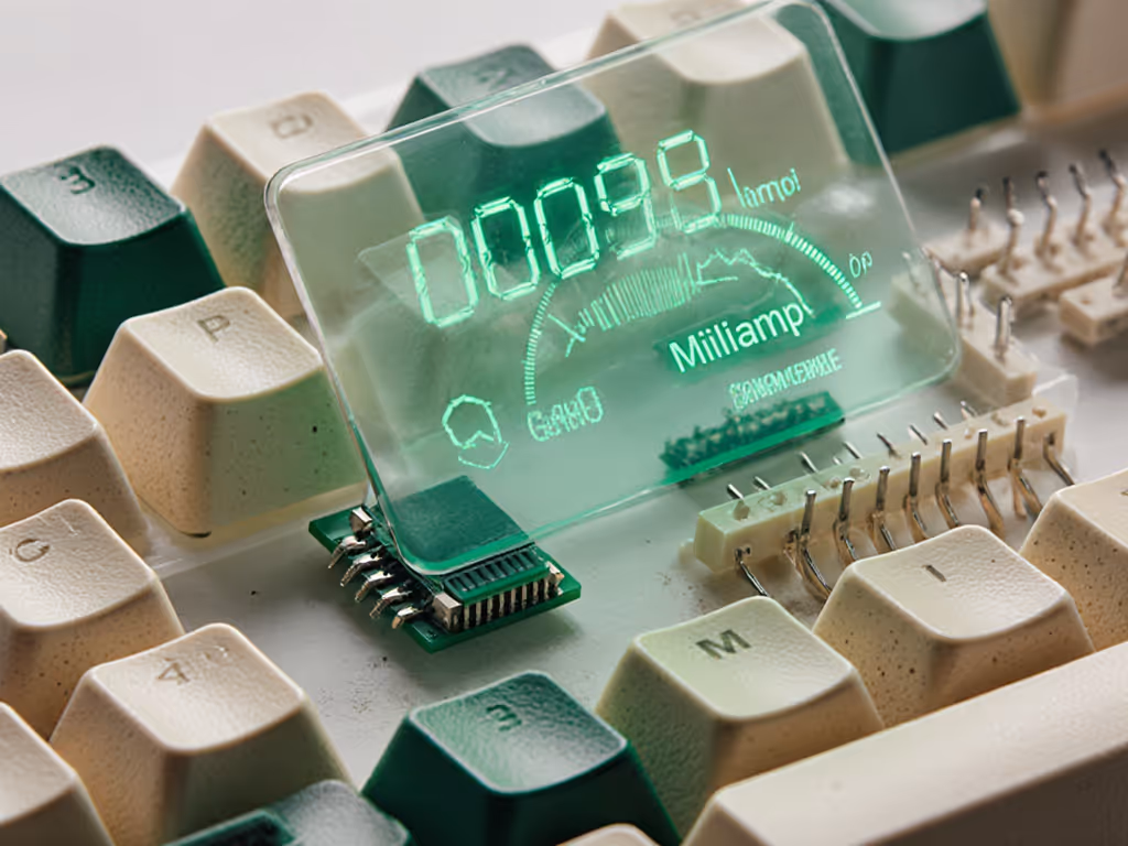 close-up_of_recycled_plastic_keyboard_components_with_milliamp_meter_overlay