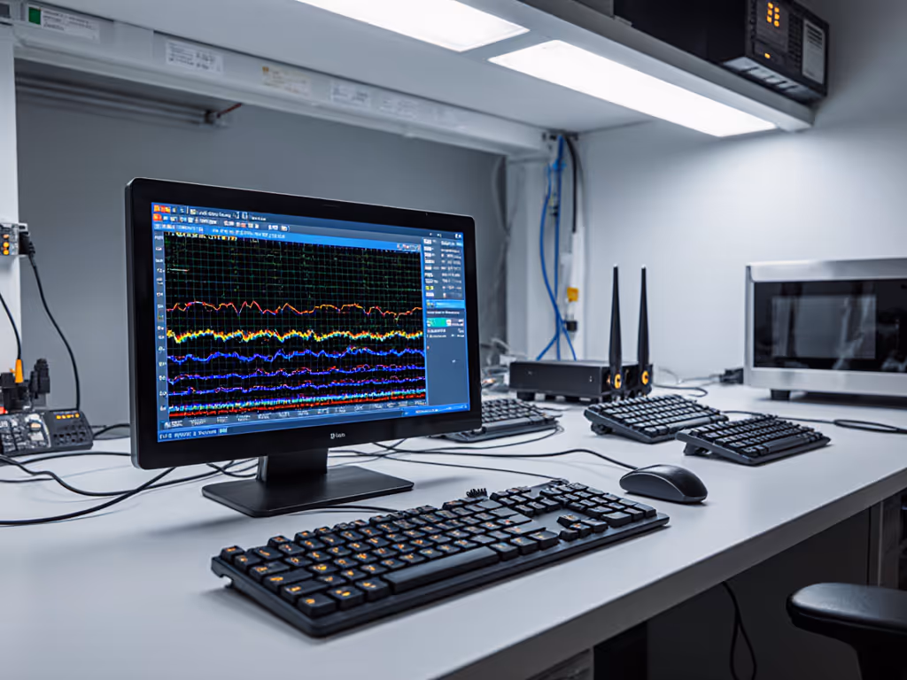 rf_interference_testing_setup_with_microwave_wi-fi_hotspot_and_spectrum_analyzer