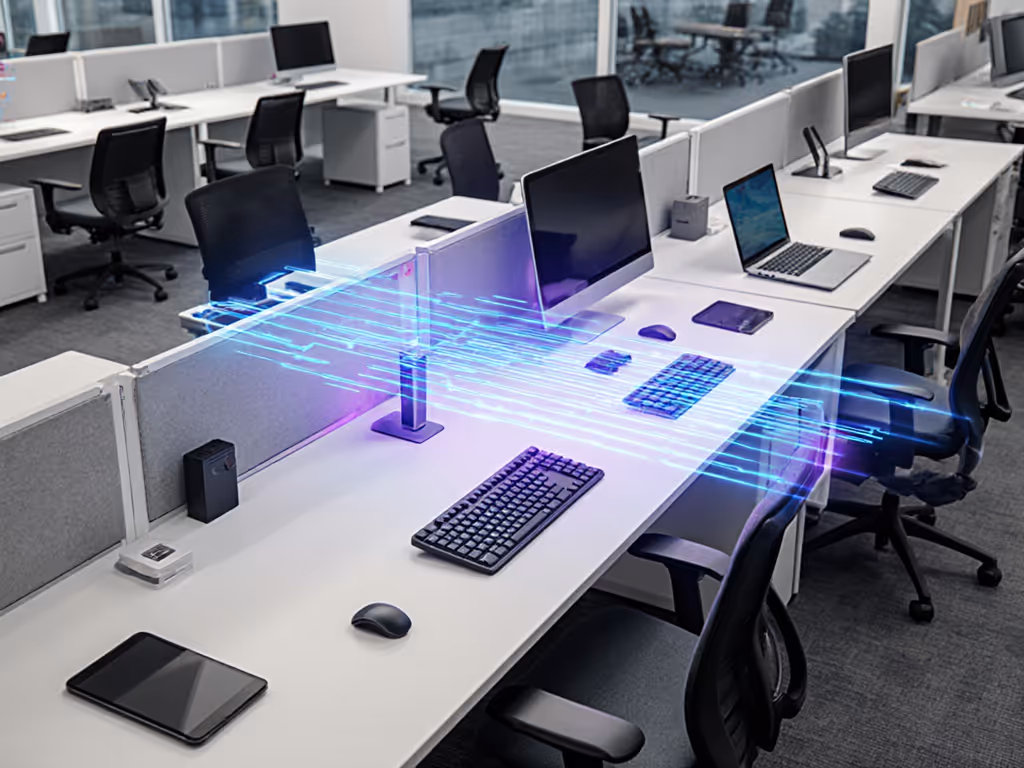 crowded office RF interference example